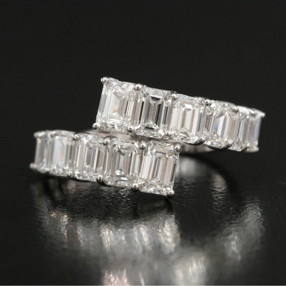 14K 3.96 CTW Diamond Bypass Ring - Picture 1 of 7